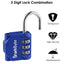SharkByte Luggage Locks – 3-Dial Weatherproof Combination Padlock for Suitcases, Travel Bags, Gym Lockers & Outdoor Use (1 / 2 / 3 / 4 Pack)