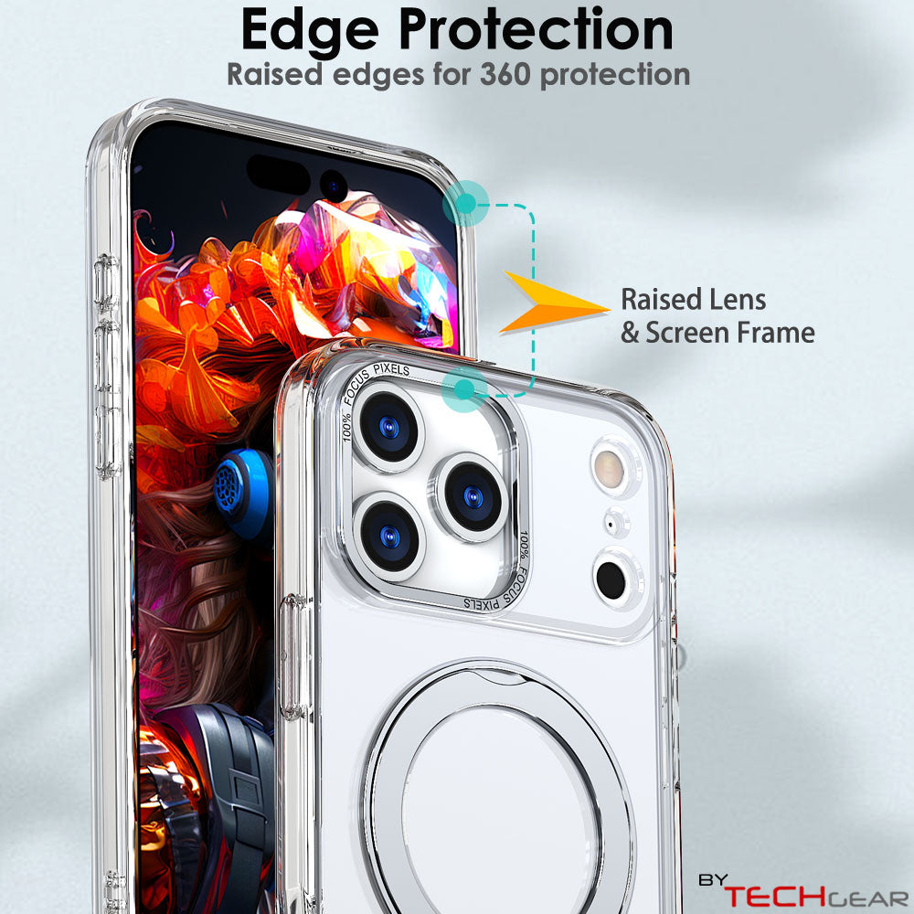 [Magnetic Ring Kickstand] For Apple iPhone 17 Pro, Slim, Tough Shockproof Armour, MagSafe Compatible Case with Stand