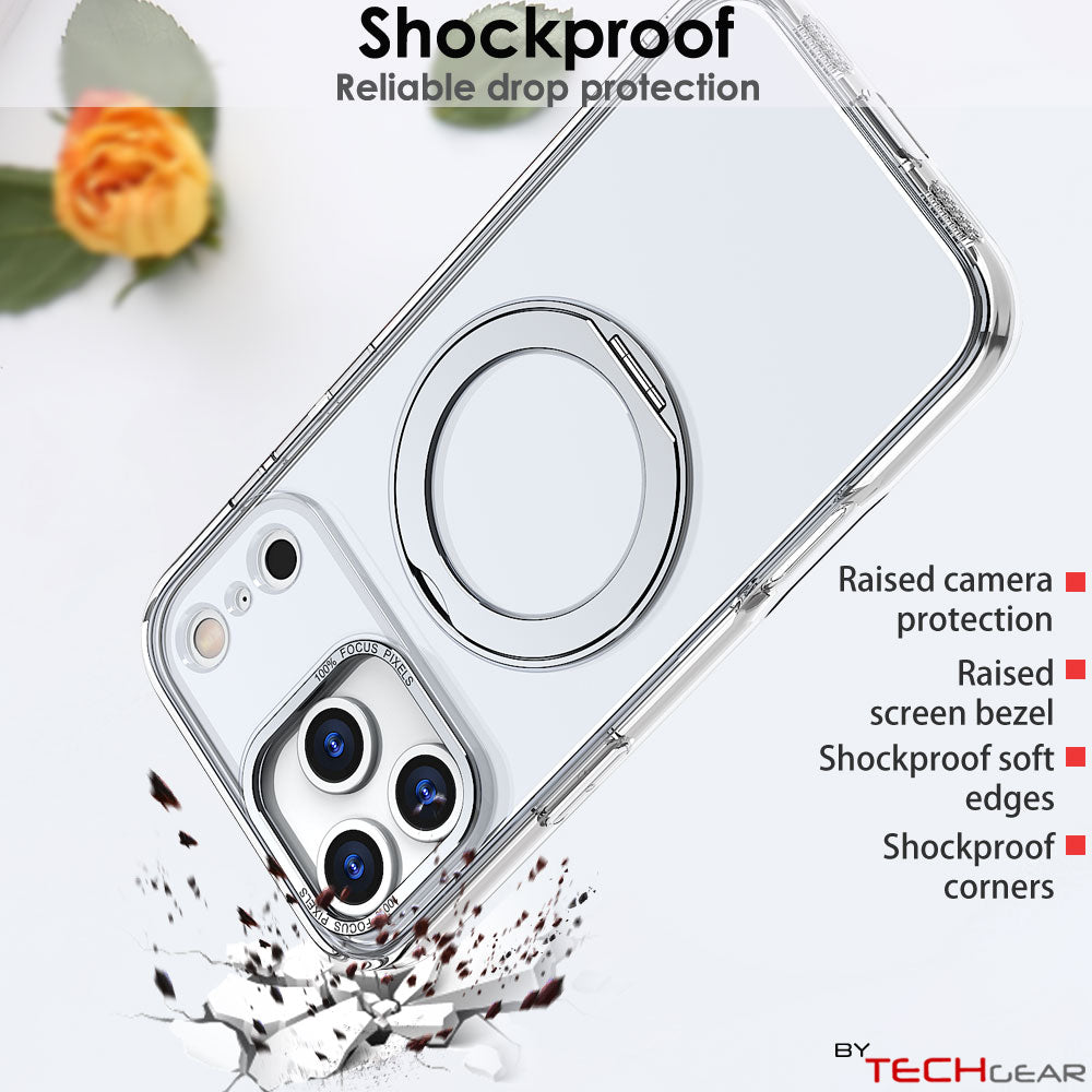 [Magnetic Ring Kickstand] For Apple iPhone 17 Pro Max, Slim, Tough Shockproof Armour, MagSafe Compatible Case with Stand