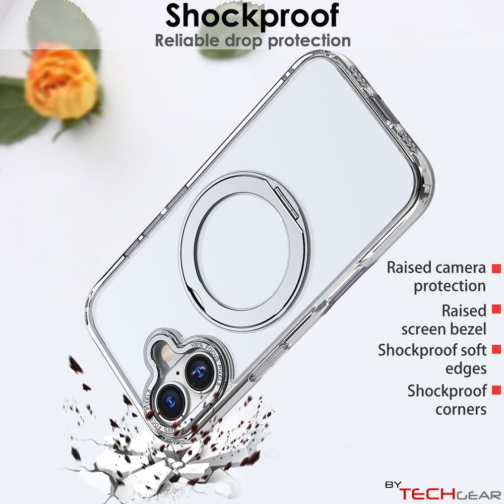 [Magnetic Ring Kickstand] For Apple iPhone 17, Slim, Tough Shockproof Armour, MagSafe Compatible Case with Stand