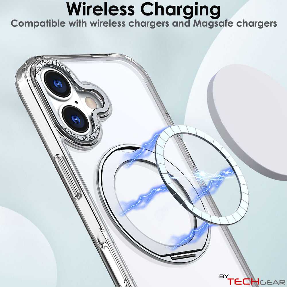 [Magnetic Ring Kickstand] For Apple iPhone 17, Slim, Tough Shockproof Armour, MagSafe Compatible Case with Stand