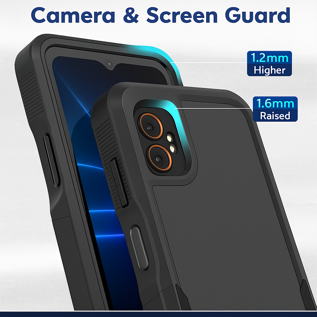 [Tough Armoured Case] Samsung Galaxy XCover 7 Pro 5G ShockProof, Rugged, Sturdy [Heavy Duty Protection] [Non-Slip] 2-Layer Impact Case