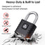 SharkByte Heavy Duty Combination Padlock 52mm – Weatherproof Outdoor Lock with 8mm Stainless Steel Shackle, Anti-Rust, Resettable Code, One-Button Locking for Gate, Warehouse, School, Shed, Storage, Garage (1 / 2 Pack)
