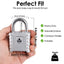 SharkByte Heavy Duty Combination Padlock 52mm – Weatherproof Outdoor Lock with 8mm Stainless Steel Shackle, Anti-Rust, Resettable Code, One-Button Locking for Gate, Warehouse, School, Shed, Storage, Garage (1 / 2 Pack)