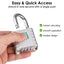 SharkByte Heavy Duty Combination Padlock 52mm – Weatherproof Outdoor Lock with 8mm Stainless Steel Shackle, Anti-Rust, Resettable Code, One-Button Locking for Gate, Warehouse, School, Shed, Storage, Garage (1 / 2 Pack)