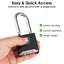 SharkByte Heavy Duty Long Shackle Combination Padlock 52mm – Weatherproof Outdoor Lock with 8mm Stainless Steel Shackle, Anti-Rust, Resettable Code, One-Button Locking for Gate, Warehouse, School, Shed, Storage, Garage (1 / 2 Pack)