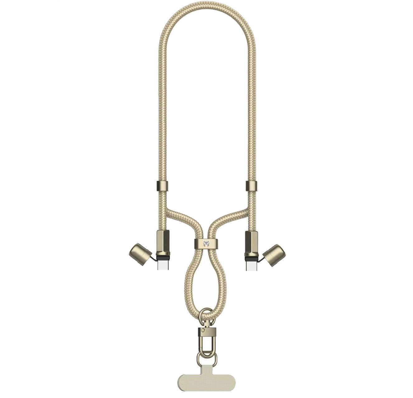 TECHGEAR USB-C to USB-C Lanyard Charging Cable 100W PD, Adjustable 45-80cm Wearable Crossbody Phone Neck Strap, Braided Fast Charge Cable