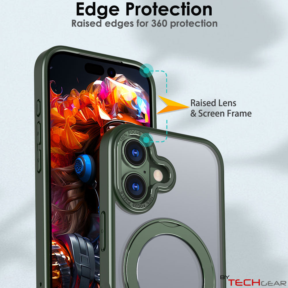 [Magnetic Ring Kickstand] For Apple iPhone 17, Slim, Tough Shockproof Armour, MagSafe Compatible Case with Stand