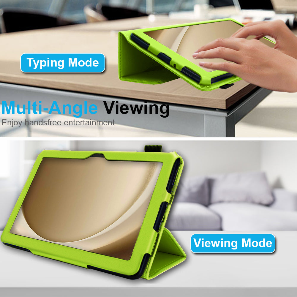 TECHGEAR Folio Case for Samsung Galaxy Tab A11+ & A9+ 11" (SM-X230/X236/X210/X215) – Leather Stand Cover with Hand Strap & Auto Sleep/Wake