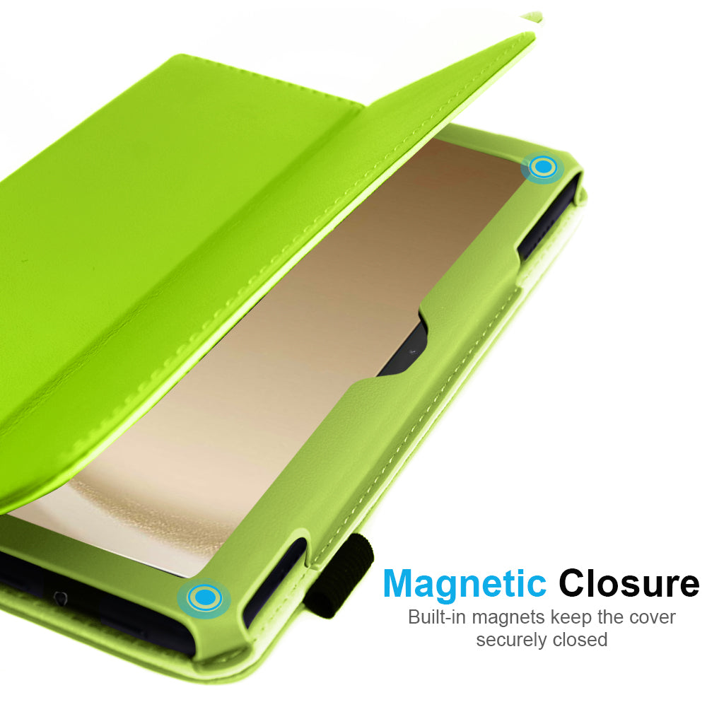 TECHGEAR Folio Case for Samsung Galaxy Tab A11+ & A9+ 11" (SM-X230/X236/X210/X215) – Leather Stand Cover with Hand Strap & Auto Sleep/Wake