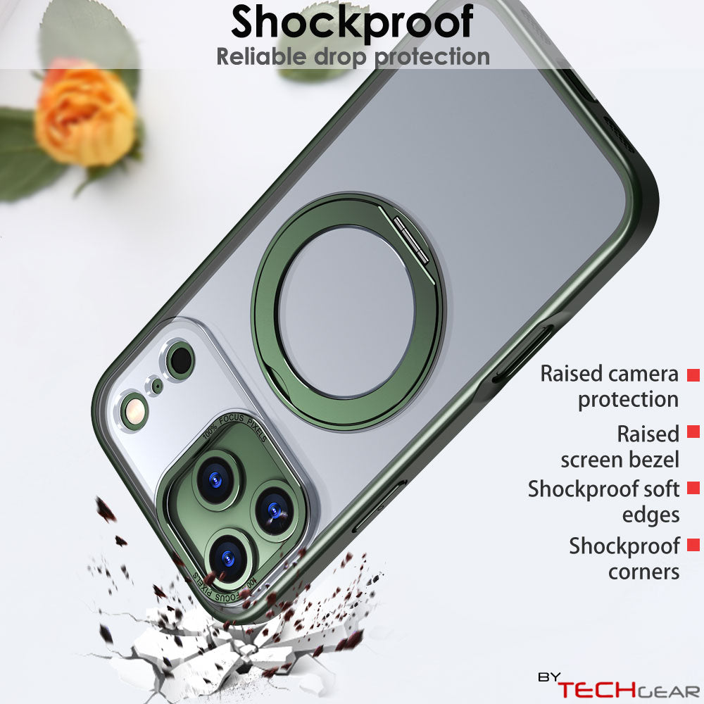 [Magnetic Ring Kickstand] For Apple iPhone 17 Pro Max, Slim, Tough Shockproof Armour, MagSafe Compatible Case with Stand