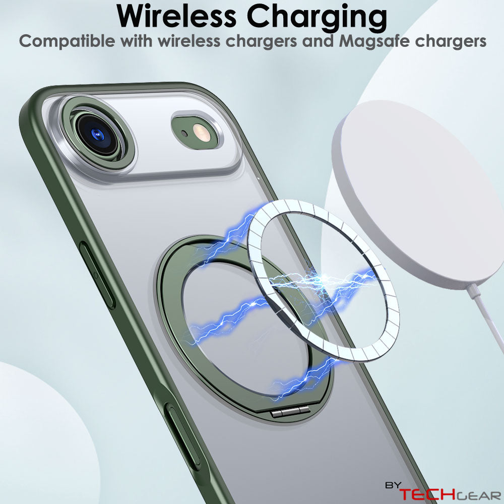 [Magnetic Ring Kickstand] For Apple iPhone Air, Slim, Tough Shockproof Armour, MagSafe Compatible Case with Stand