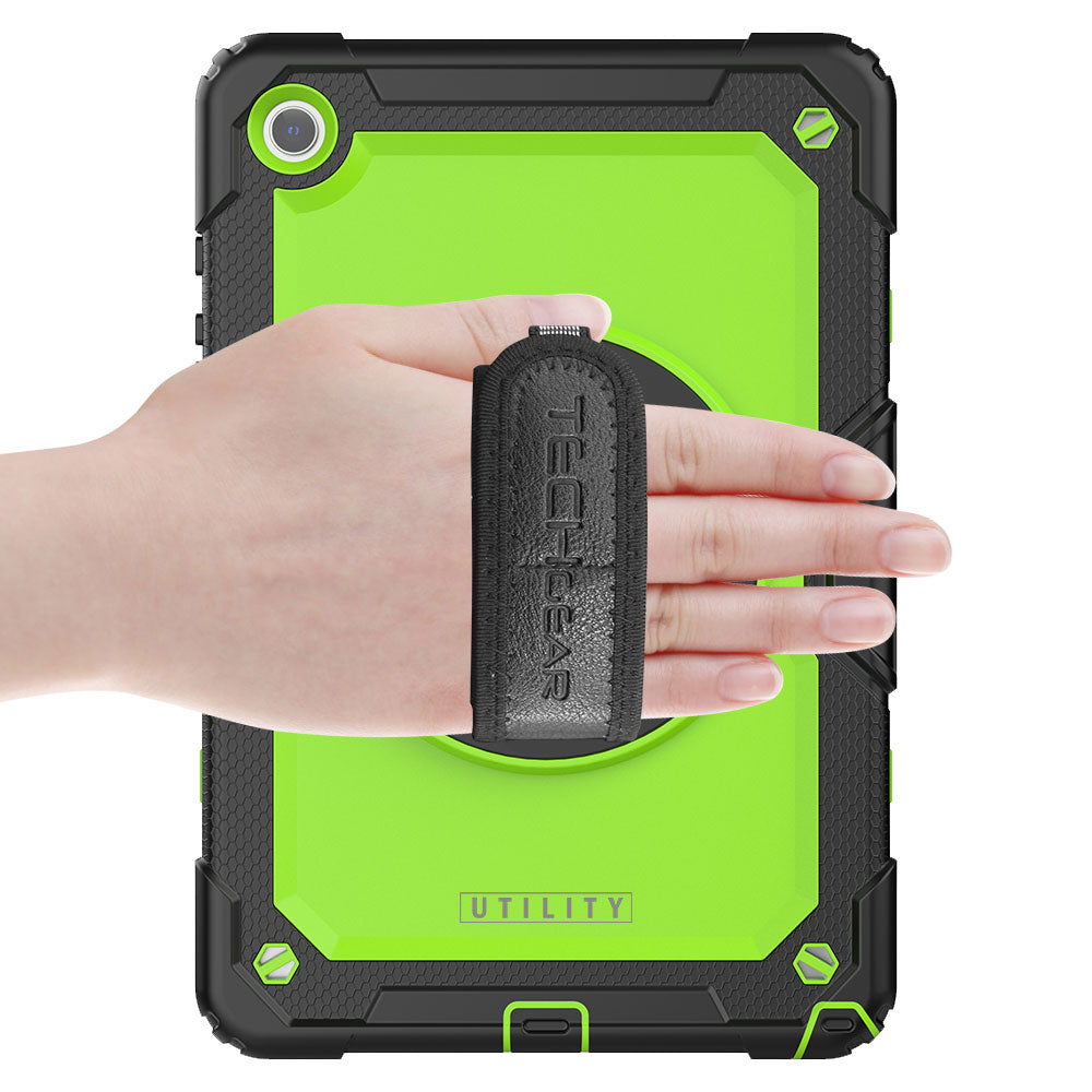 TECHGEAR Utility Case for Samsung Galaxy Tab A11+ (A11 Plus) 11" (SM-X230 / SM-X236) – Full Body Rugged Case with Stand, Hand Strap & Shoulder Strap