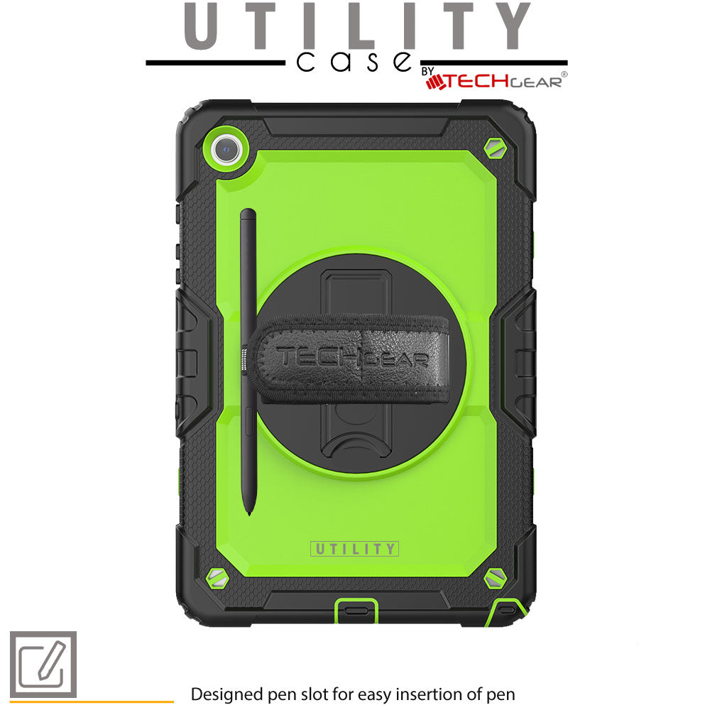 TECHGEAR Utility Case for Samsung Galaxy Tab A11+ (A11 Plus) 11" (SM-X230 / SM-X236) – Full Body Rugged Case with Stand, Hand Strap & Shoulder Strap