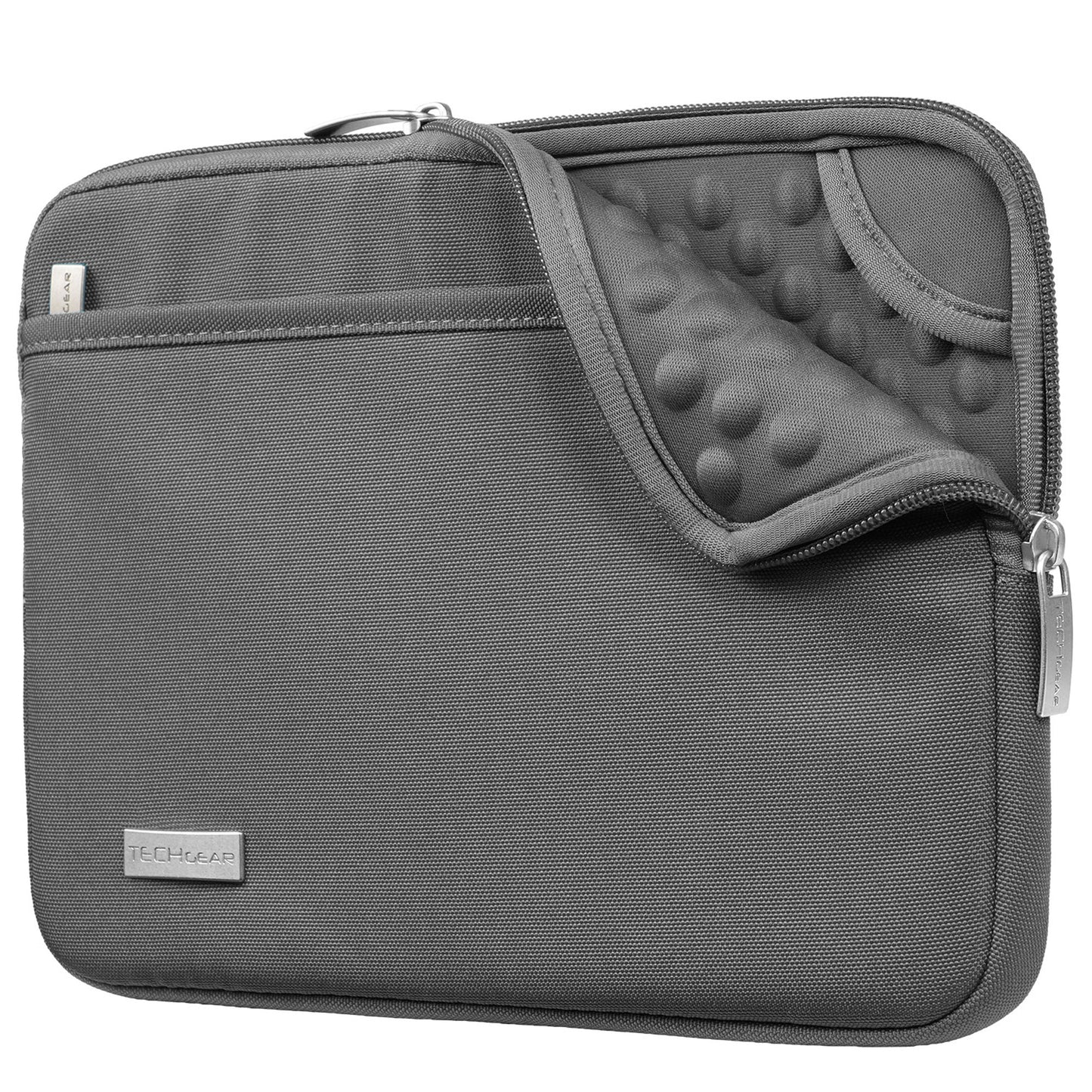 TECHGEAR AirShock Universal Tablet Sleeve | Shockproof Protective Sleeve Case for 7-13 Inch Tablets | Water-Resistant Oxford Fabric with Front Storage Pocket