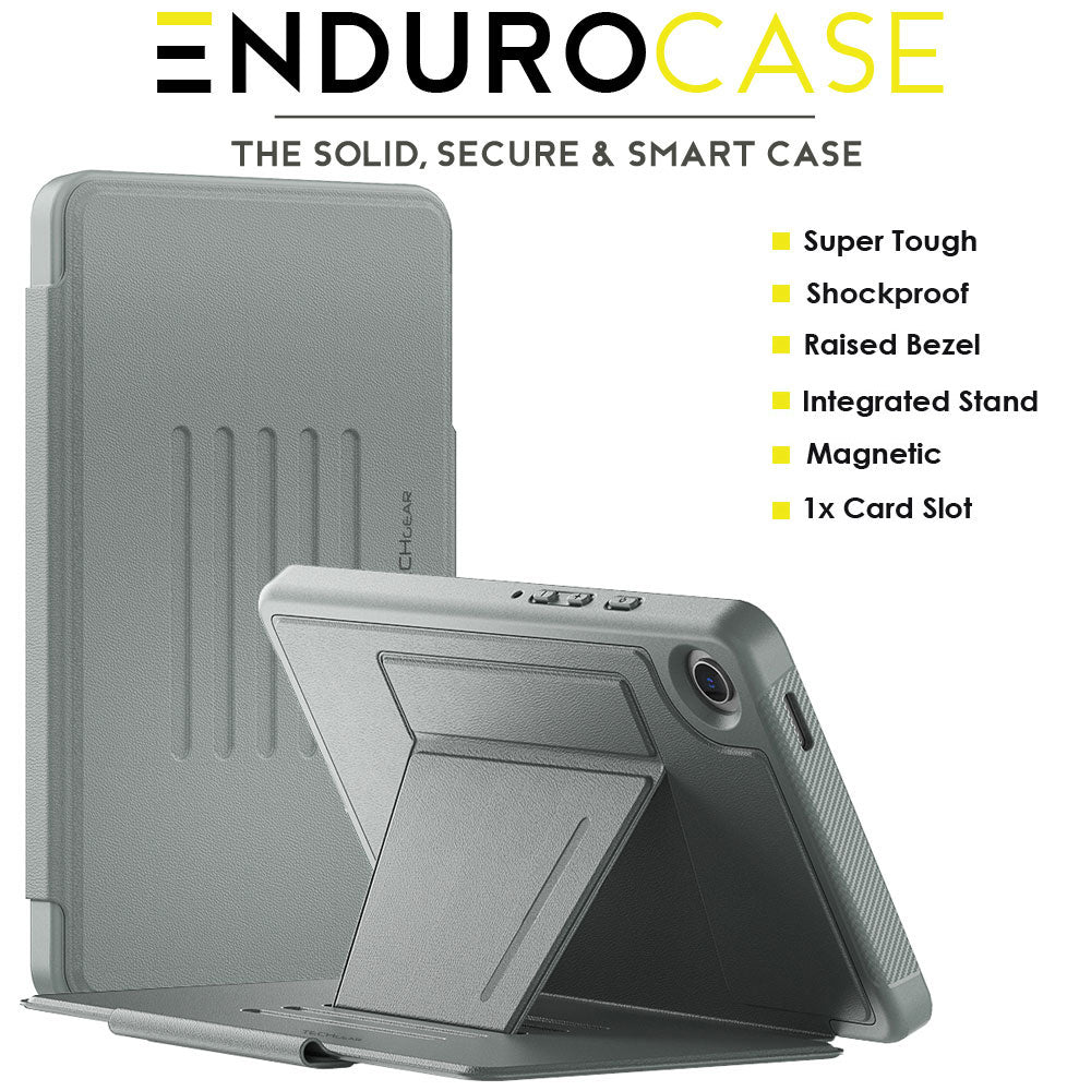 [Enduro Case] Tough Strong Magnetic & Flip Case Cover with Multi-Angle Stand & Card Slot For Samsung Tab A9 8.7" (SM-X110 / X115)