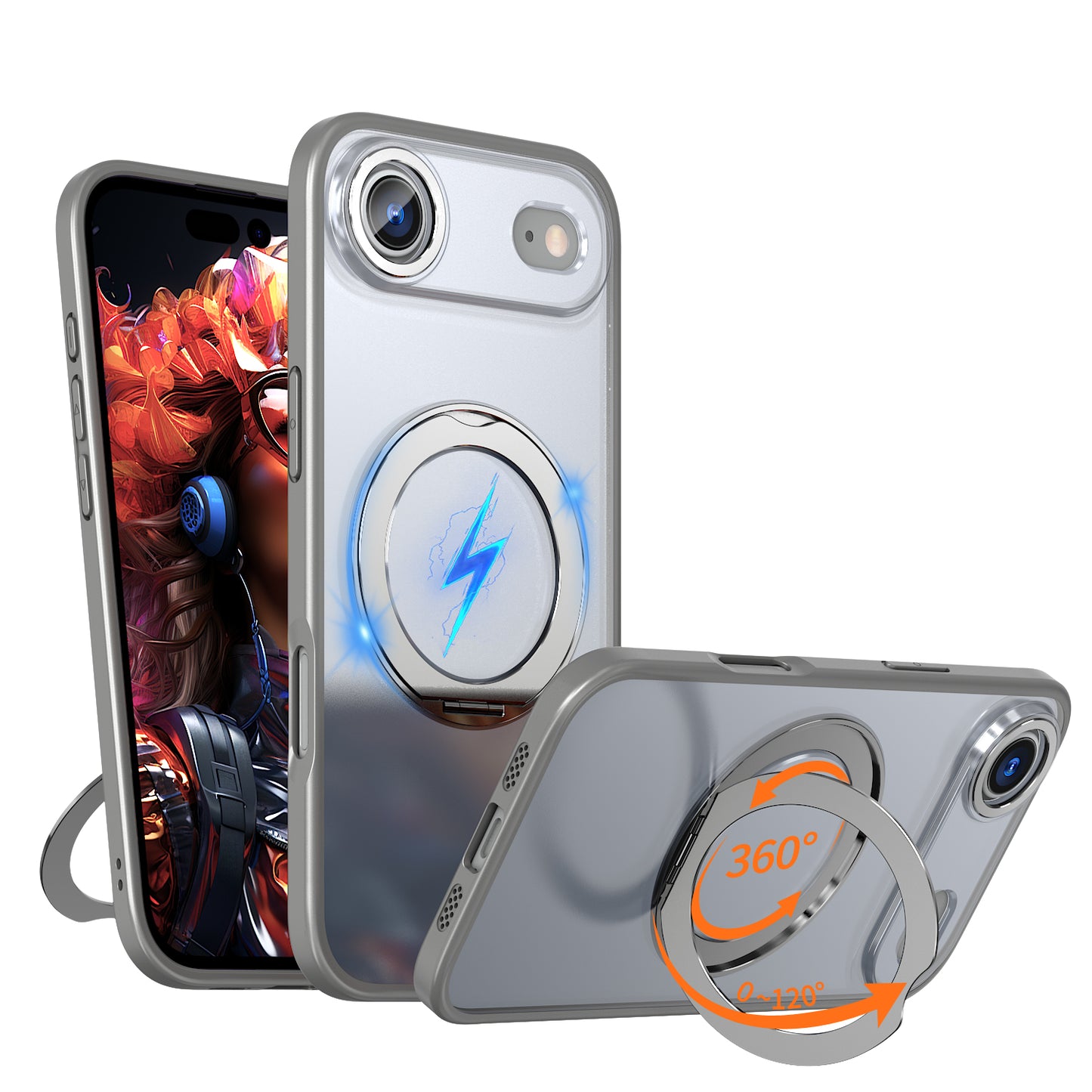 [Magnetic Ring Kickstand] For Apple iPhone Air, Slim, Tough Shockproof Armour, MagSafe Compatible Case with Stand