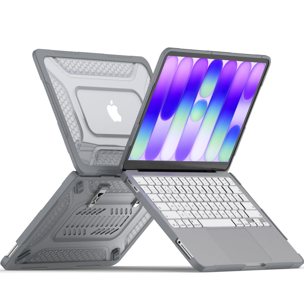 TECHGEAR BallisticWrap Case for MacBook Neo 13" (2026 A18 Pro) - Student Laptop Tough Hard Shell Cover with Kickstand, Shockproof TPU Edges