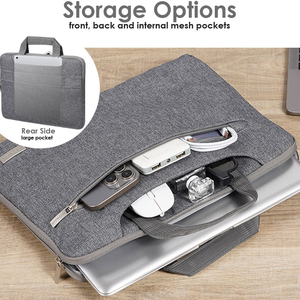 TECHGEAR UrbanDash Laptop Case – 4-in-1 Portable Laptop Sleeve with Strap, Handles & Trolley Belt, Shockproof Carry Case (Available in 5 Colours, and Sizes 11–15.6”)