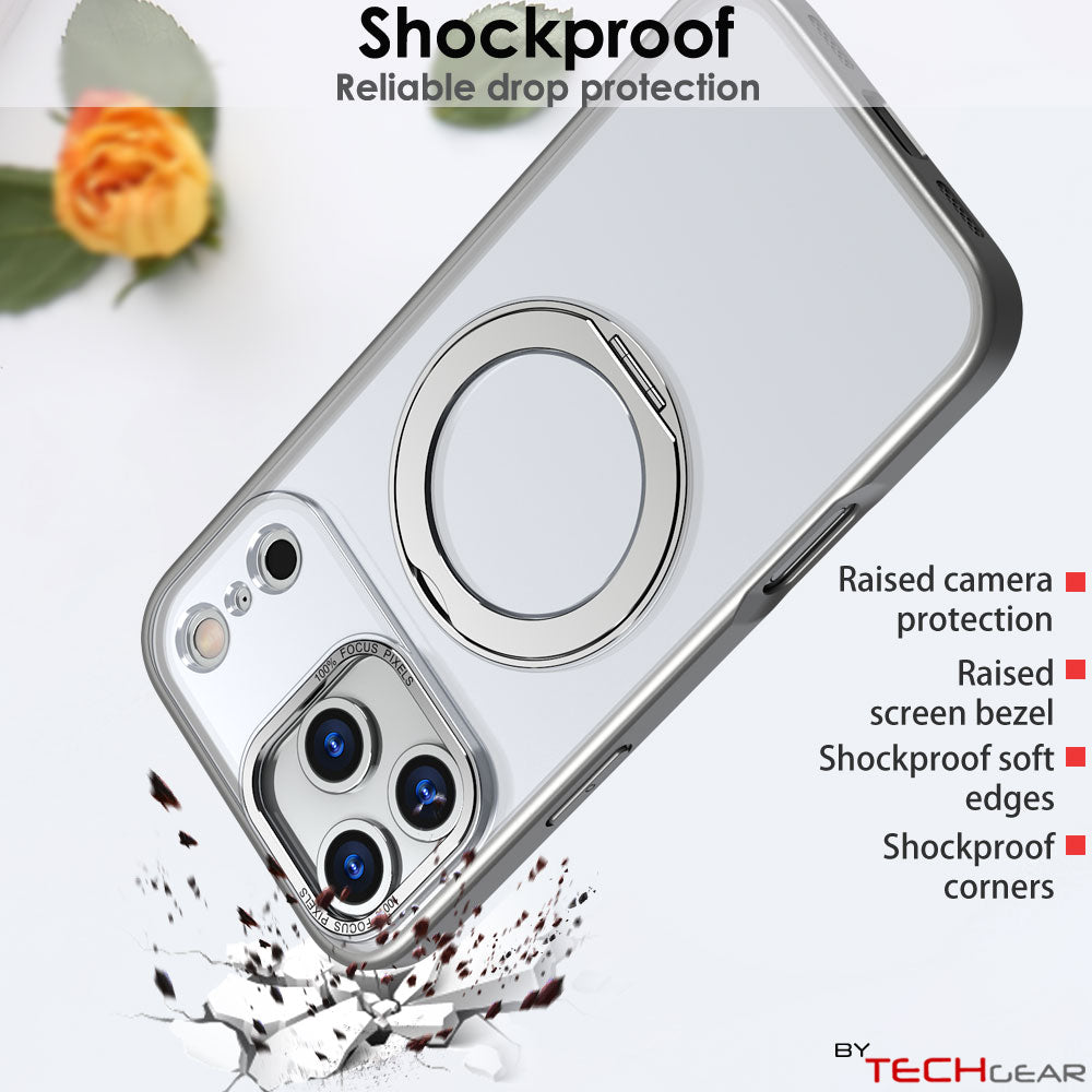 [Magnetic Ring Kickstand] For Apple iPhone 17 Pro Max, Slim, Tough Shockproof Armour, MagSafe Compatible Case with Stand
