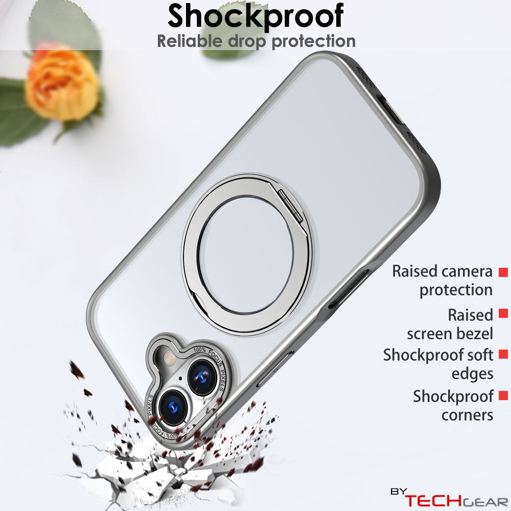 [Magnetic Ring Kickstand] For Apple iPhone 17, Slim, Tough Shockproof Armour, MagSafe Compatible Case with Stand