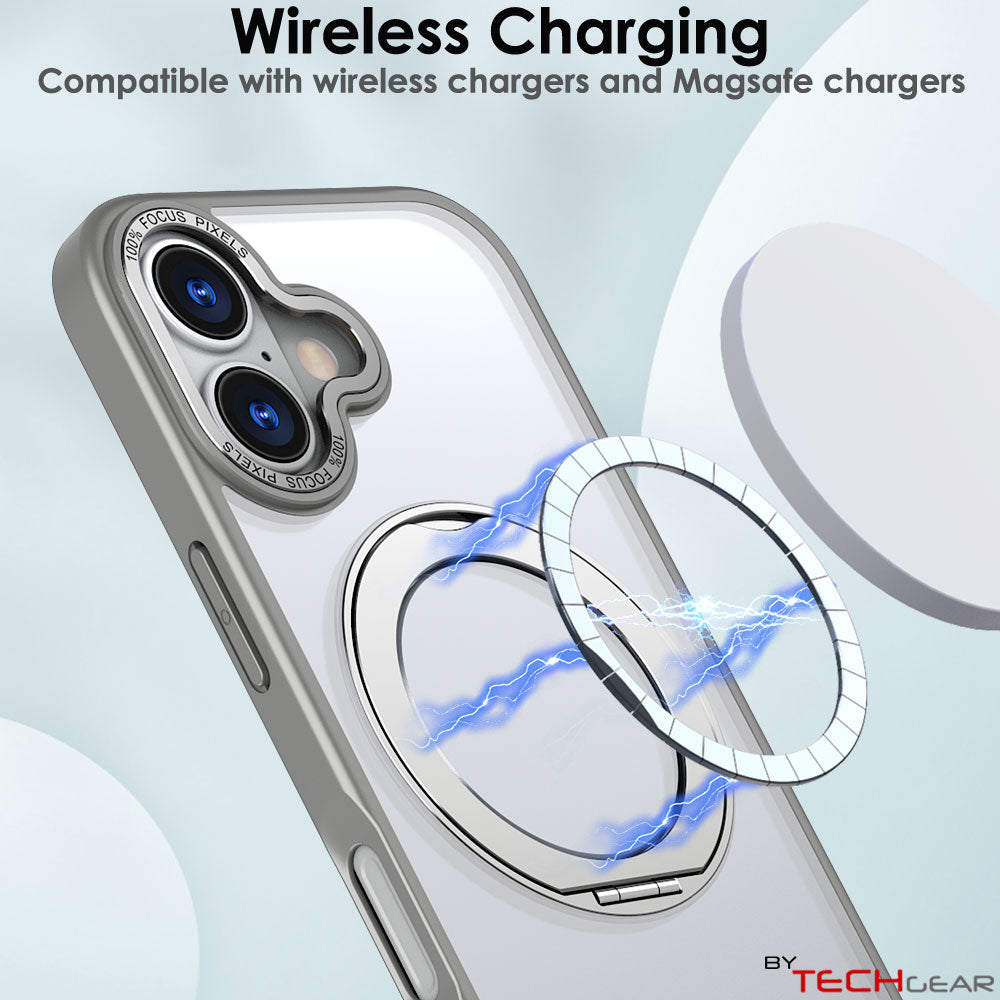 [Magnetic Ring Kickstand] For Apple iPhone 17, Slim, Tough Shockproof Armour, MagSafe Compatible Case with Stand