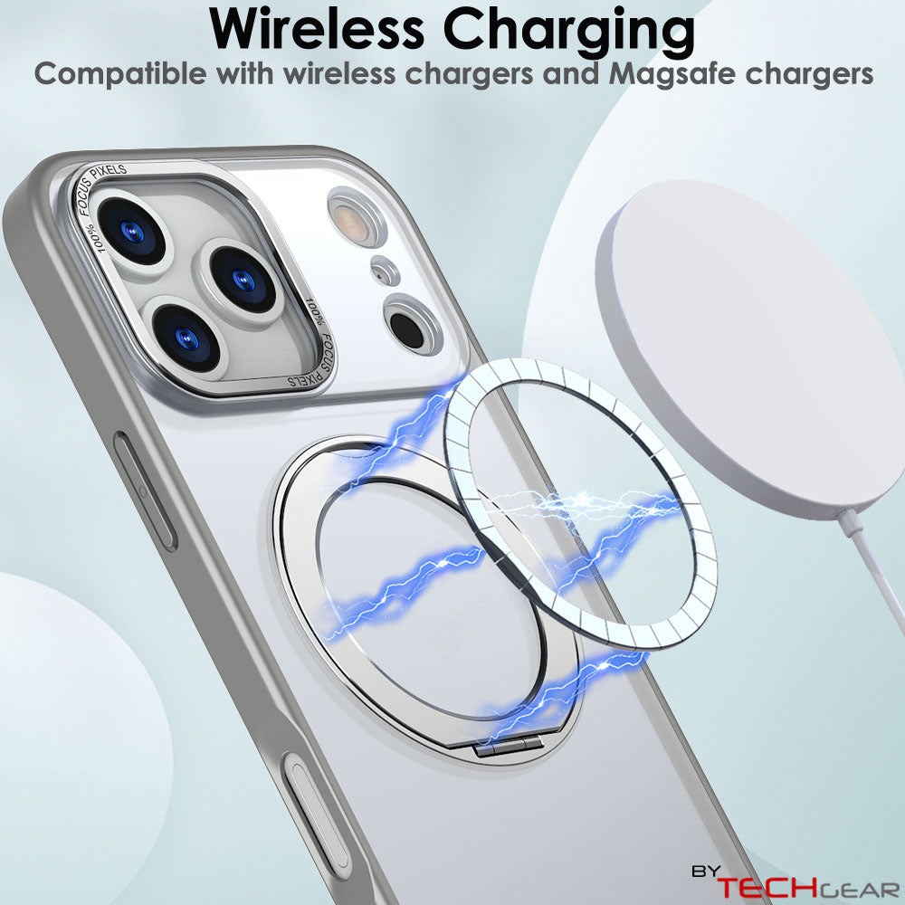 [Magnetic Ring Kickstand] For Apple iPhone 17 Pro Max, Slim, Tough Shockproof Armour, MagSafe Compatible Case with Stand