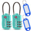 SharkByte TSA Suitcase Locks – 3-Dial Combination Cable Wire Travel Padlock for Luggage, Suitcases, Backpacks, Gym Lockers & Travel Bags (1 / 2 / 3 / 4 Pack)