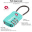 SharkByte TSA Suitcase Locks – 3-Dial Combination Cable Wire Travel Padlock for Luggage, Suitcases, Backpacks, Gym Lockers & Travel Bags (1 / 2 / 3 / 4 Pack)