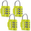 SharkByte Luggage Locks – 3-Dial Weatherproof Combination Padlock for Suitcases, Travel Bags, Gym Lockers & Outdoor Use (1 / 2 / 3 / 4 Pack)