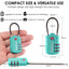 SharkByte TSA Suitcase Locks – 3-Dial Combination Cable Wire Travel Padlock for Luggage, Suitcases, Backpacks, Gym Lockers & Travel Bags (1 / 2 / 3 / 4 Pack)