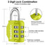 SharkByte Luggage Locks – 3-Dial Weatherproof Combination Padlock for Suitcases, Travel Bags, Gym Lockers & Outdoor Use (1 / 2 / 3 / 4 Pack)