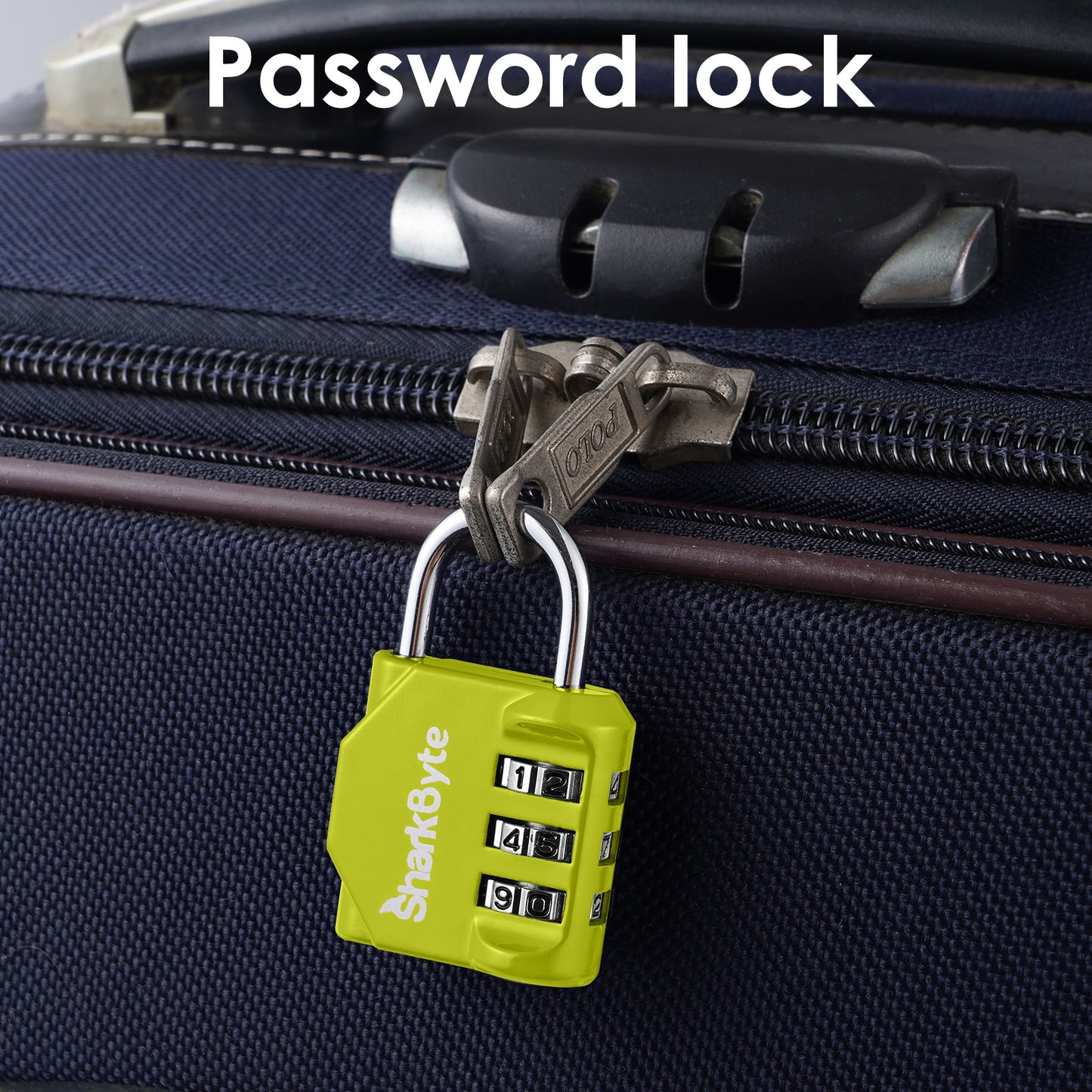 SharkByte Luggage Locks – 3-Dial Weatherproof Combination Padlock for Suitcases, Travel Bags, Gym Lockers & Outdoor Use (1 / 2 / 3 / 4 Pack)