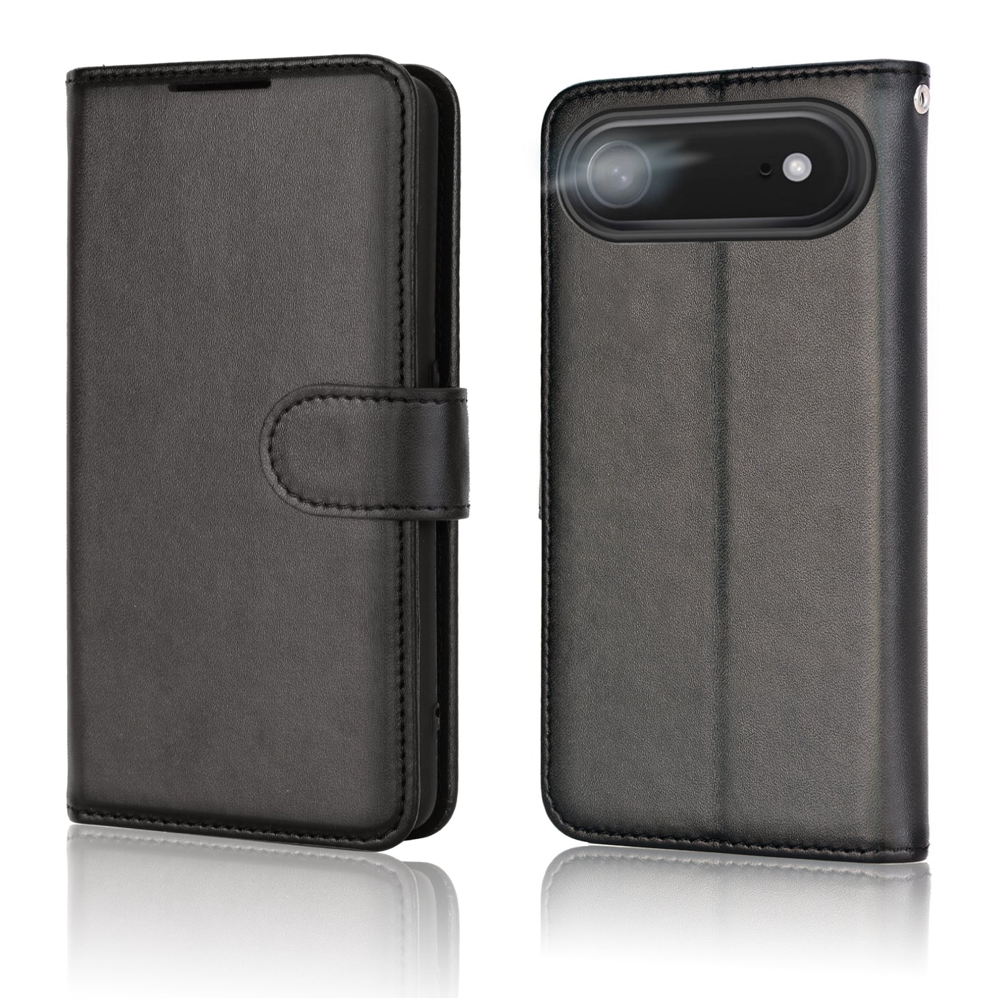 [Wallet Case] RFID Blocking, Leather Flip Cover with Card Holder, Kickstand, Wrist Strap, Magnetic Closure For Apple iPhone Air