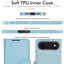 [Wallet Case] RFID Blocking, Leather Flip Cover with Card Holder, Kickstand, Wrist Strap, Magnetic Closure For Apple iPhone Air
