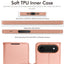 [Wallet Case] RFID Blocking, Leather Flip Cover with Card Holder, Kickstand, Wrist Strap, Magnetic Closure For Apple iPhone Air