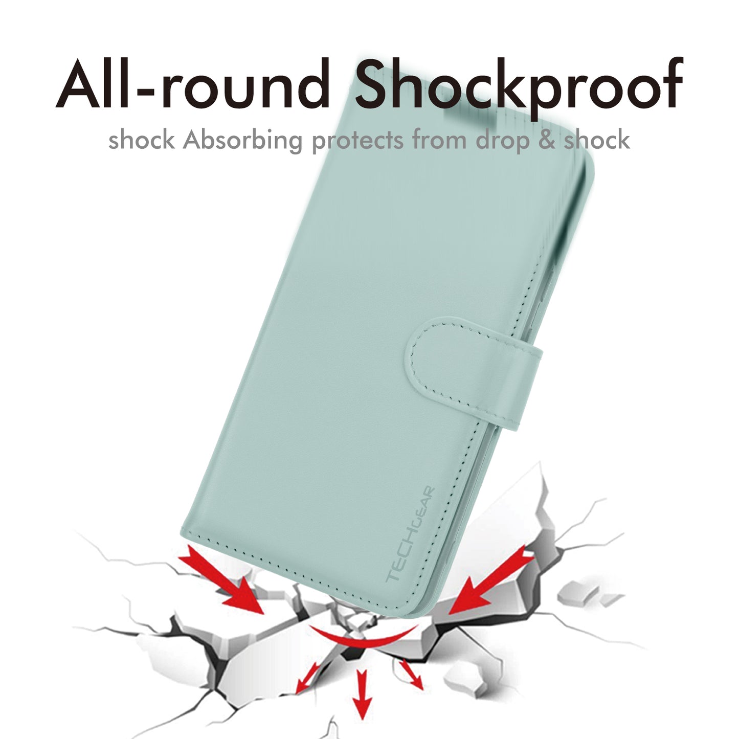 [Wallet Case] RFID Blocking, Leather Flip Cover with Card Holder, Kickstand, Wrist Strap, Magnetic Closure For Apple iPhone Air