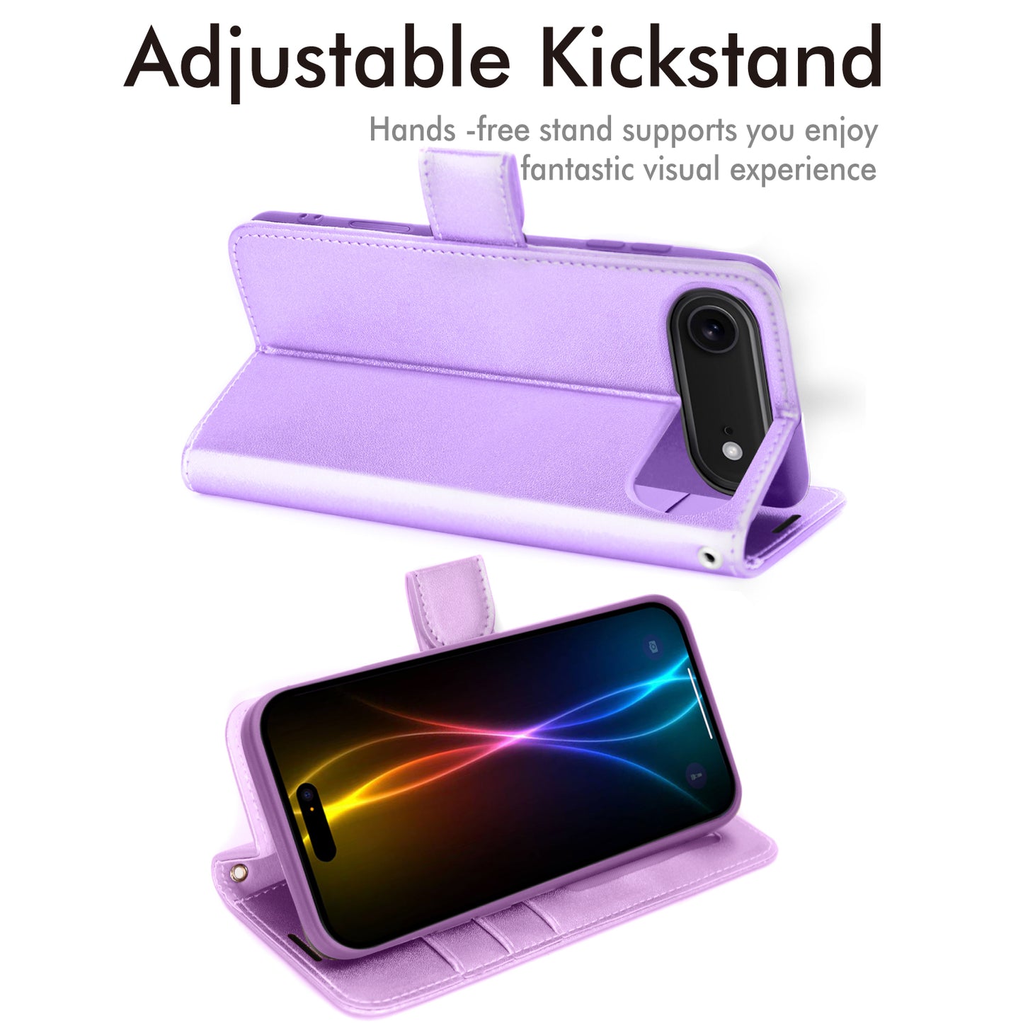 [Wallet Case] RFID Blocking, Leather Flip Cover with Card Holder, Kickstand, Wrist Strap, Magnetic Closure For Apple iPhone Air