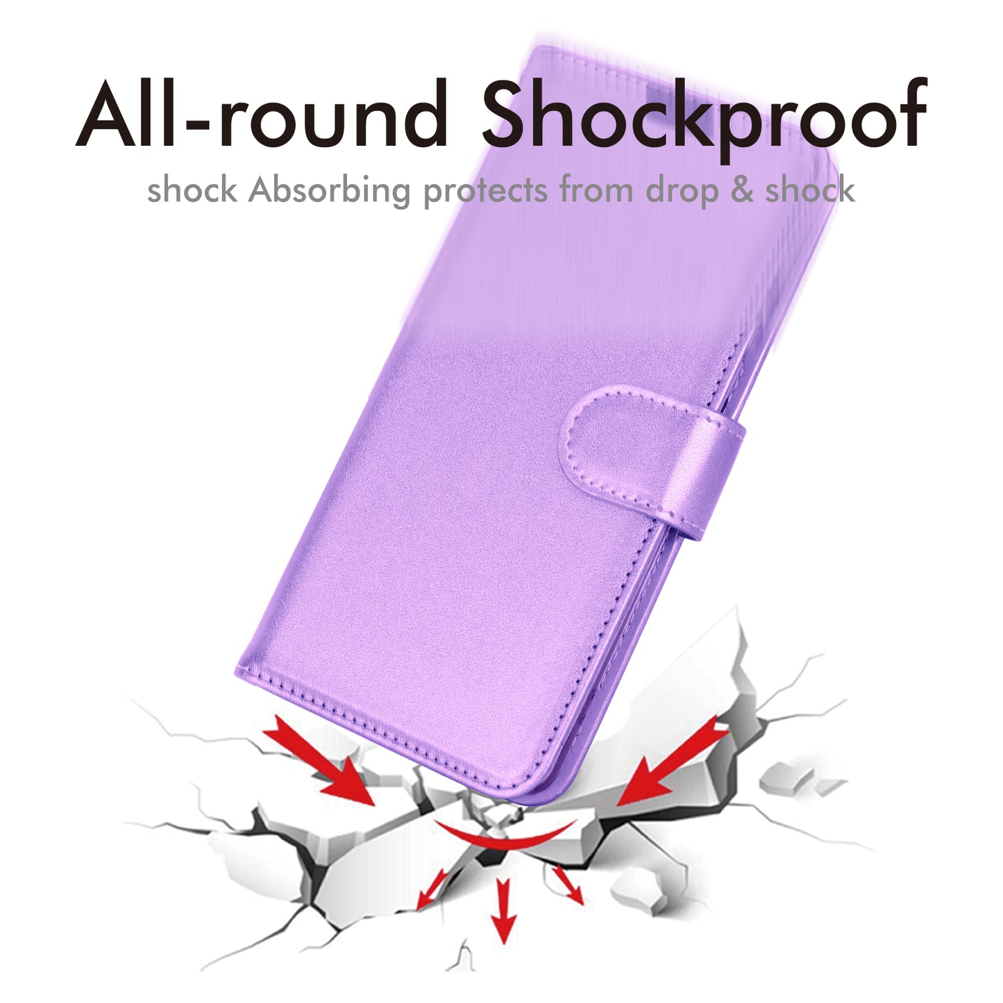 [Wallet Case] RFID Blocking, Leather Flip Cover with Card Holder, Kickstand, Wrist Strap, Magnetic Closure For Apple iPhone Air