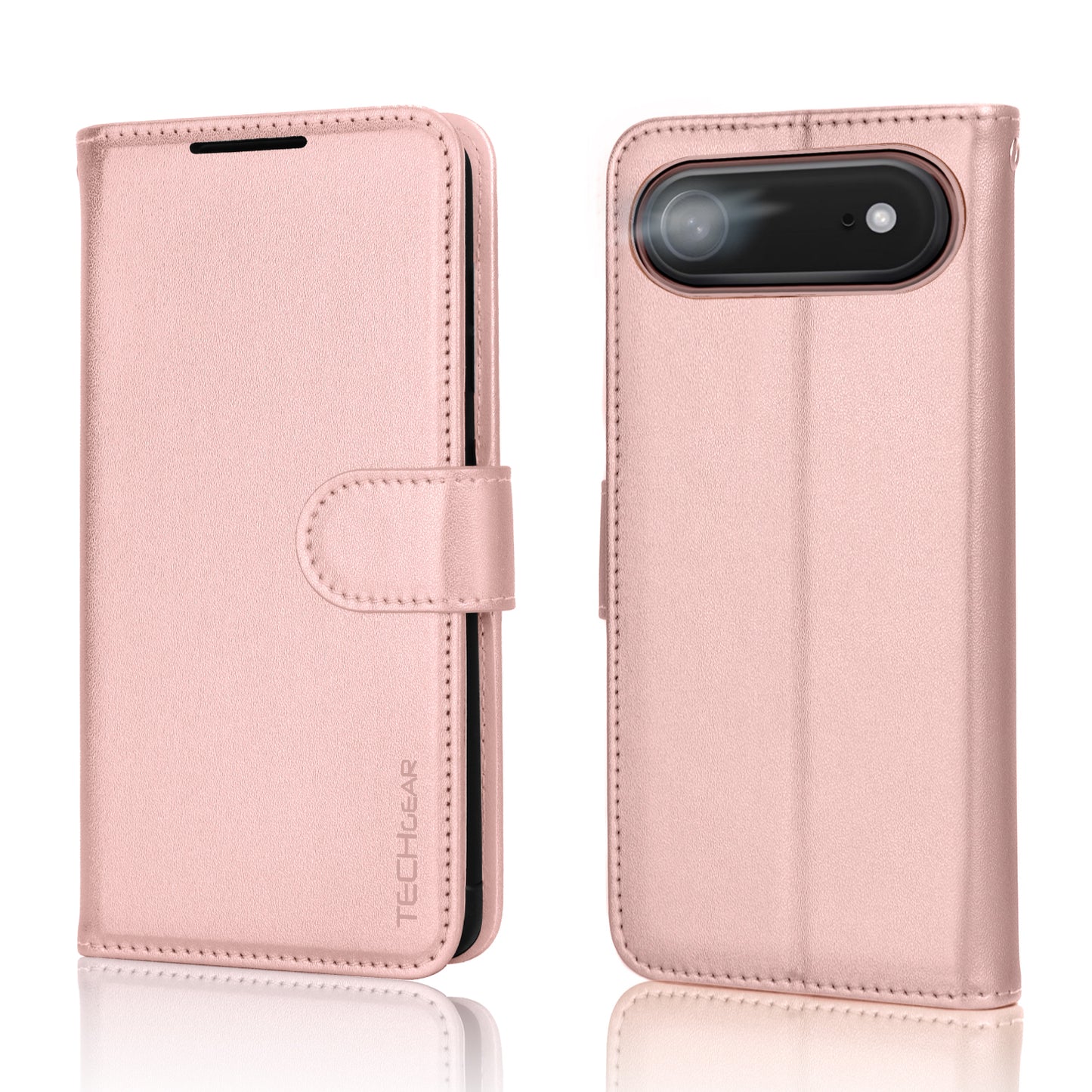 [Wallet Case] RFID Blocking, Leather Flip Cover with Card Holder, Kickstand, Wrist Strap, Magnetic Closure For Apple iPhone Air