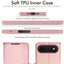 [Wallet Case] RFID Blocking, Leather Flip Cover with Card Holder, Kickstand, Wrist Strap, Magnetic Closure For Apple iPhone Air
