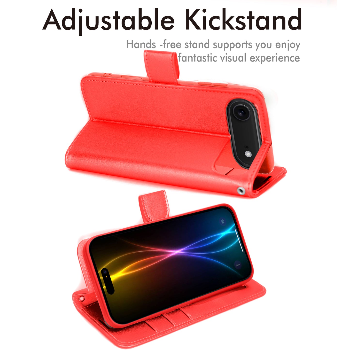 [Wallet Case] RFID Blocking, Leather Flip Cover with Card Holder, Kickstand, Wrist Strap, Magnetic Closure For Apple iPhone Air