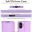 [Wallet Case] RFID Blocking, Leather Flip Cover with Card Holder, Kickstand, Wrist Strap, Magnetic Closure For Apple iPhone 17