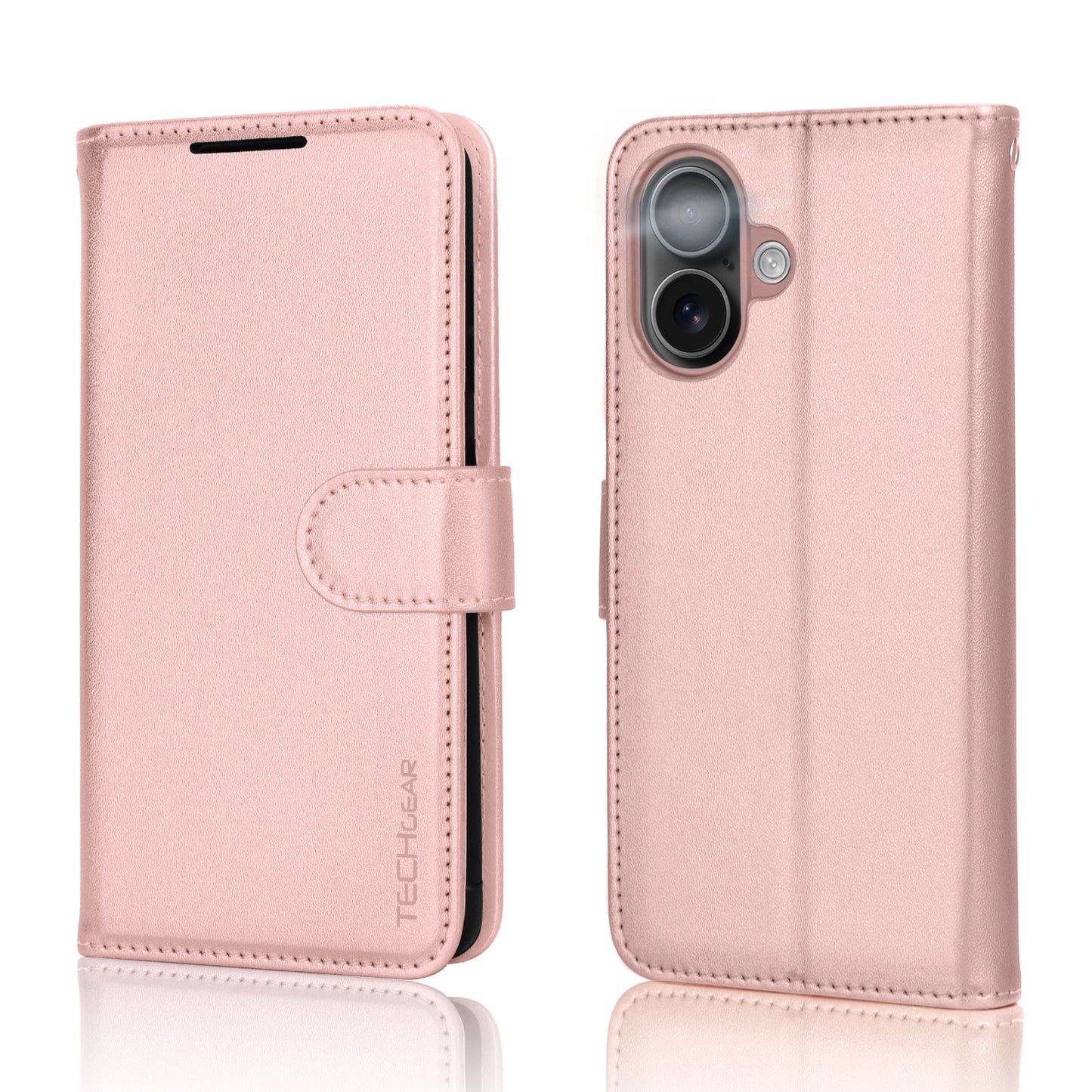 [Wallet Case] RFID Blocking, Leather Flip Cover with Card Holder, Kickstand, Wrist Strap, Magnetic Closure For Apple iPhone 17