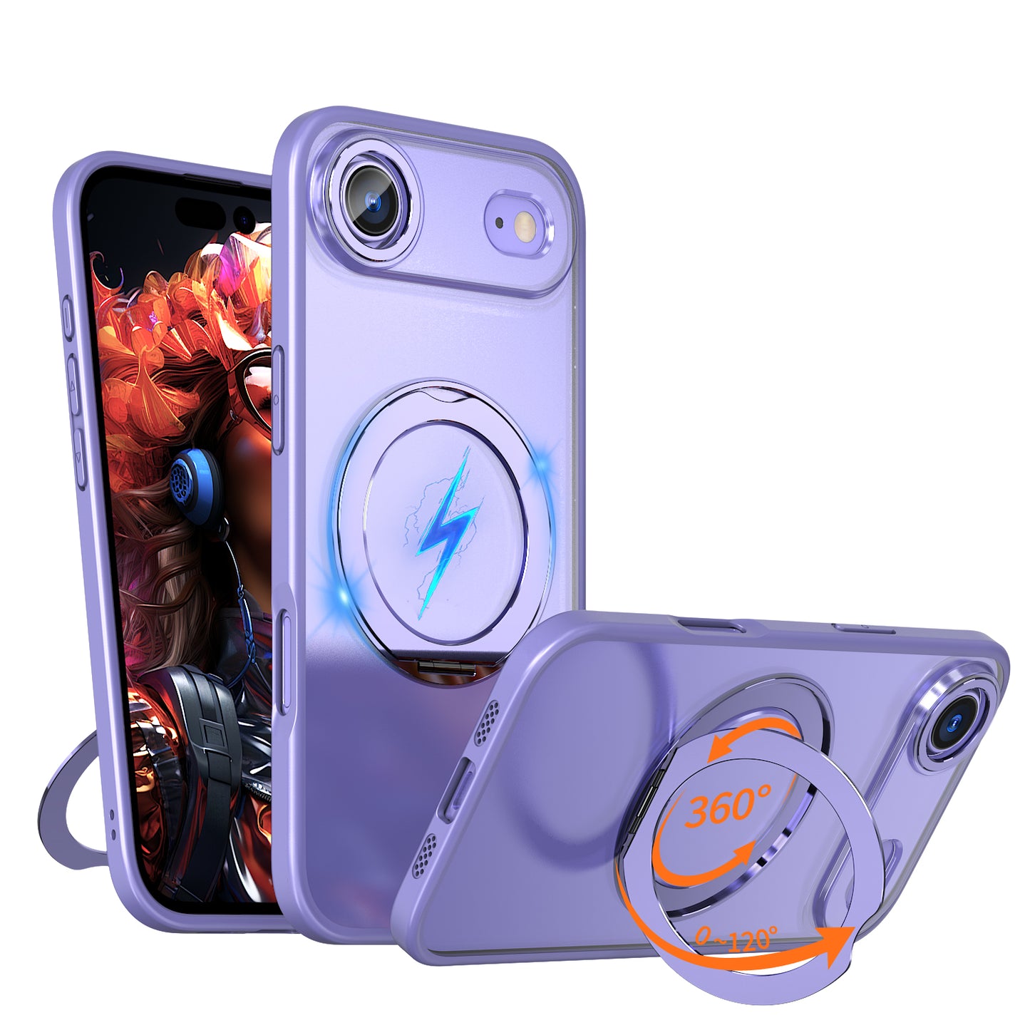 [Magnetic Ring Kickstand] For Apple iPhone Air, Slim, Tough Shockproof Armour, MagSafe Compatible Case with Stand