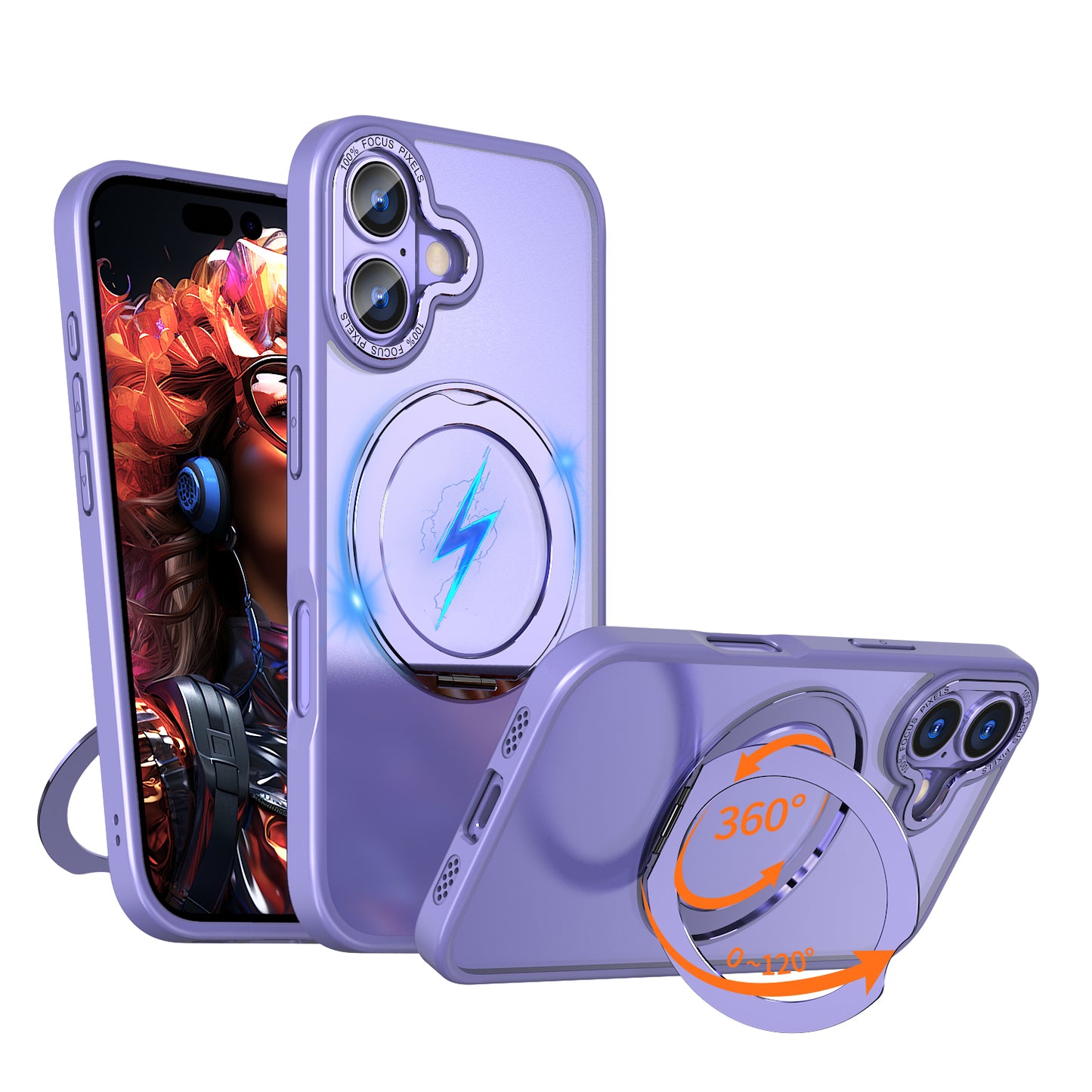 [Magnetic Ring Kickstand] For Apple iPhone 17, Slim, Tough Shockproof Armour, MagSafe Compatible Case with Stand