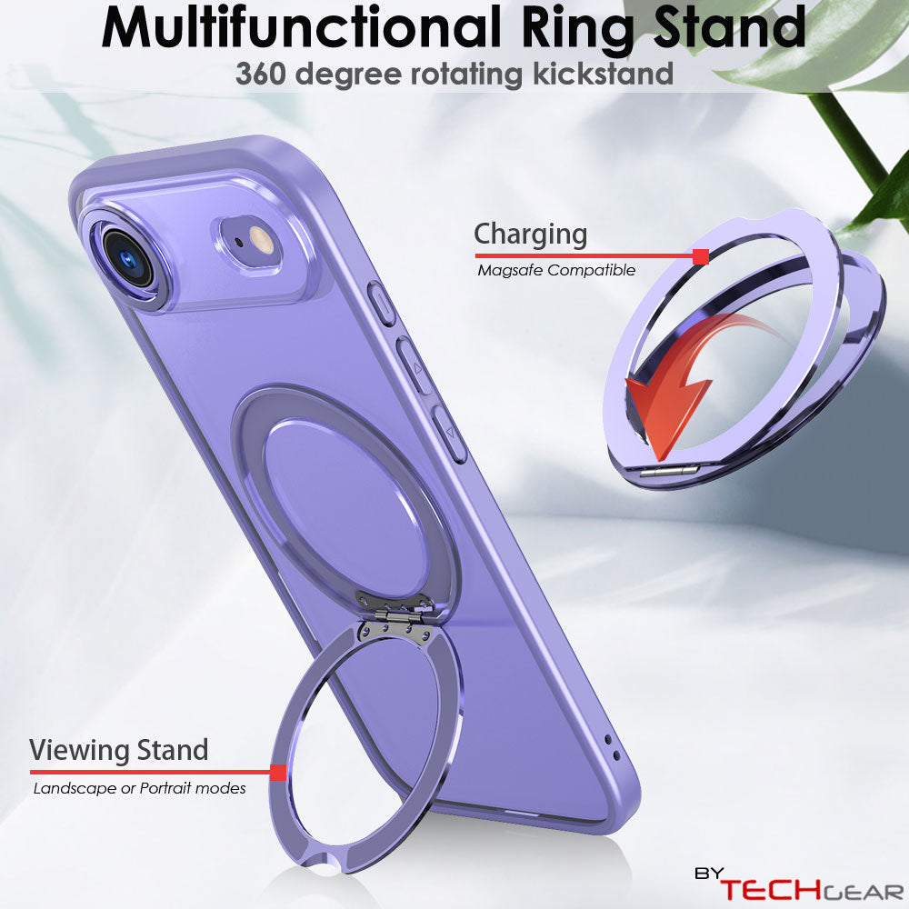 [Magnetic Ring Kickstand] For Apple iPhone Air, Slim, Tough Shockproof Armour, MagSafe Compatible Case with Stand
