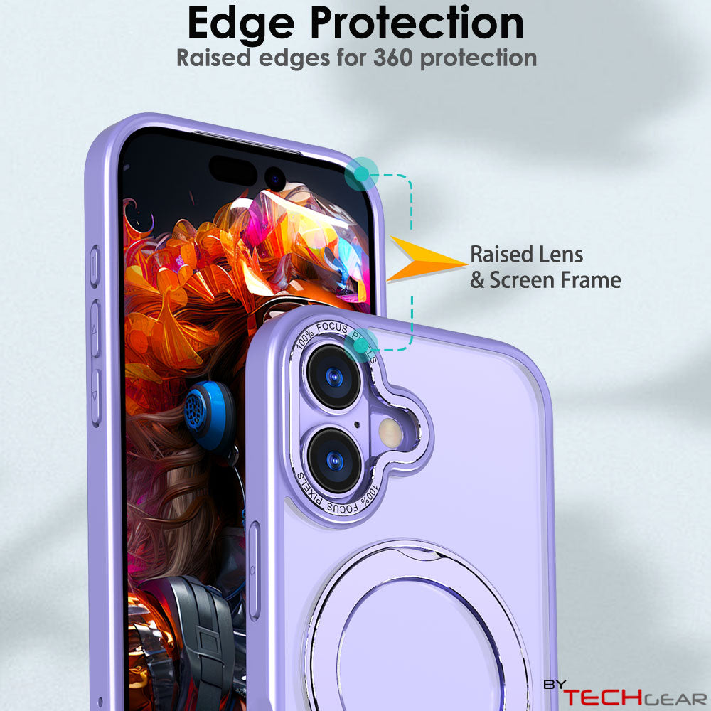 [Magnetic Ring Kickstand] For Apple iPhone 17, Slim, Tough Shockproof Armour, MagSafe Compatible Case with Stand