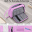 SharkByte Large Pencil Case Organiser - Big Capacity Stationery Storage Pouch with Compartments for School, College, Study, Office, Travel & Everyday Organisation