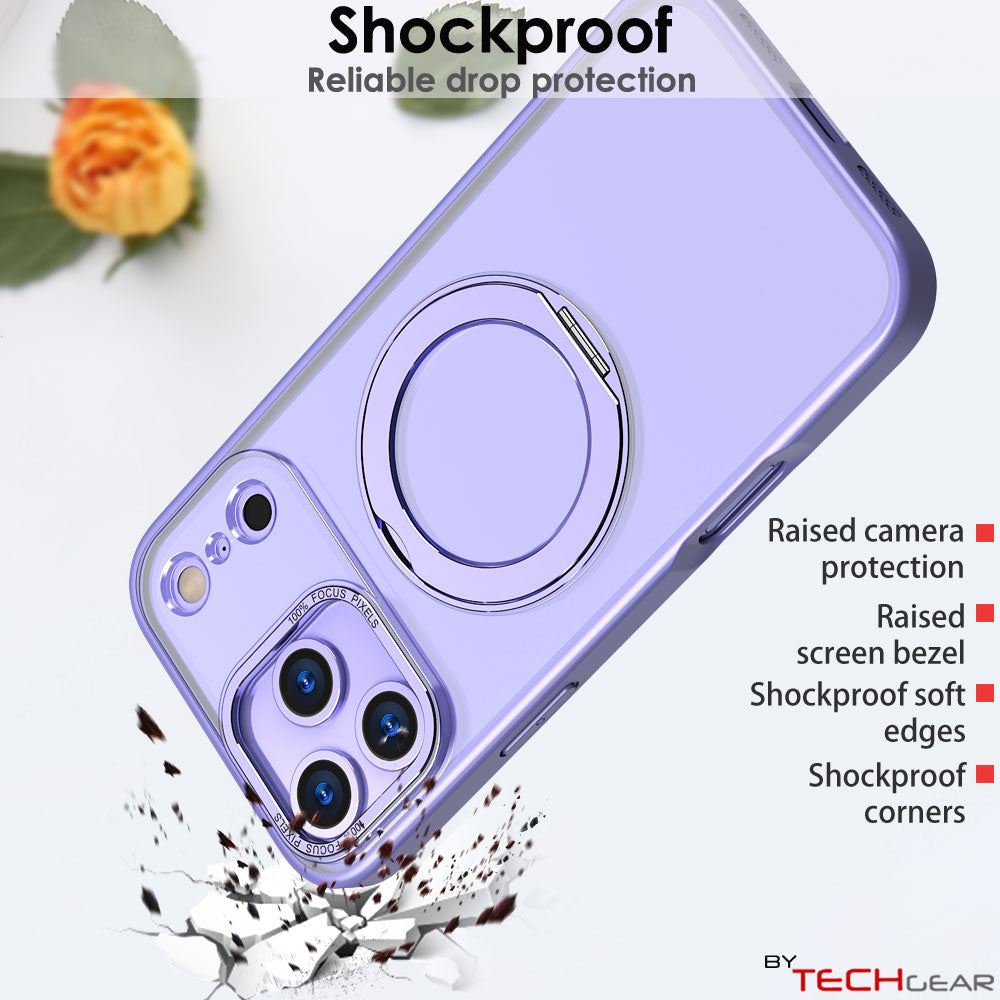 [Magnetic Ring Kickstand] For Apple iPhone 17 Pro, Slim, Tough Shockproof Armour, MagSafe Compatible Case with Stand